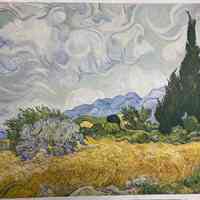 A Wheat Field, with Cypresses Reproduction