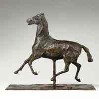 Cheval au Trot, Les Pieds ne Touchent Pas le Sol (Horse Turning, Feet Not Touching the Ground)