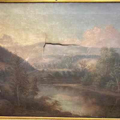 Untitled landscape with with lake and trees