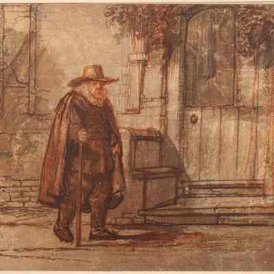 Alter Mann an der Haustür (Der Dichter Vondel vor seinem Haus) (Old man at the front door [The poet Vondel in front of his house]) from the Reichdruckeri Facsimile