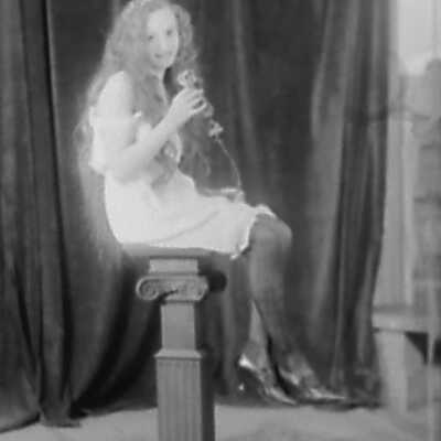 Young Woman on Pedestal