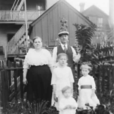 Parents and Children in Garden