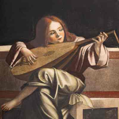 Copy of An Angel Playing a Lute from The Presentation of Christ in the Temple