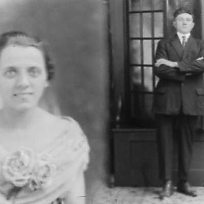 Double Photo of Woman and Man