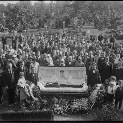 Mourning Photo at Cemetary