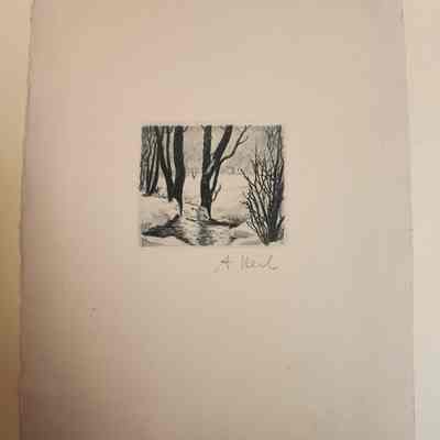 Winter Landscape with Creek