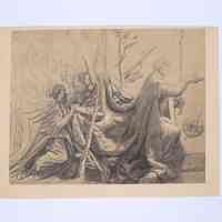 Facsimile of Studie eines knienden Königs mit zwei Engeln (Study of Kneeling King with Two Angels)