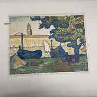 Reproduction after Signac (Boat on Canal)