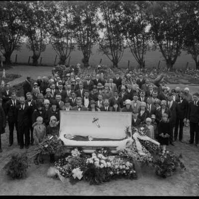 Mourning Photo at Cemetary