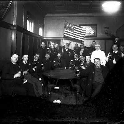 Group of Men with US Flag