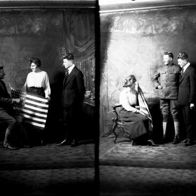 Double Photo of WWI Patriots