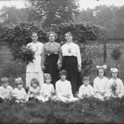 Three Women and Eight Children