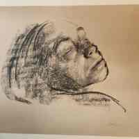Selbstbildnis mit geschlossenen Augen, nach hinten geneigt (Self Portrait with Closed Eyes and Tilted Head)