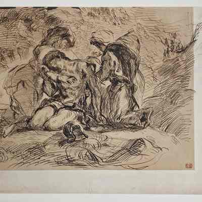 Reproduction of Étude de composition pour Saint Sébastien secouru par les saintes femmes (Study for St. Sebastien rescued by the Female Saints)