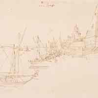 Der Hafen von Antwerpen beim Scheldetor (The port of Antwerp at the Scheldt Gate) from the Albertina Facsimile