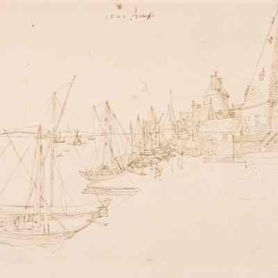 Der Hafen von Antwerpen beim Scheldetor (The port of Antwerp at the Scheldt Gate) from the Albertina Facsimile