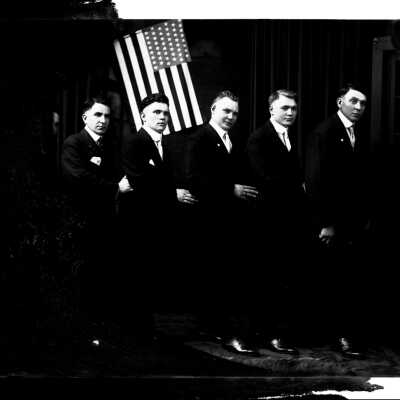 Five Men with US Flag