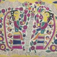 Female figures with three nagas (possibly Vasuki)