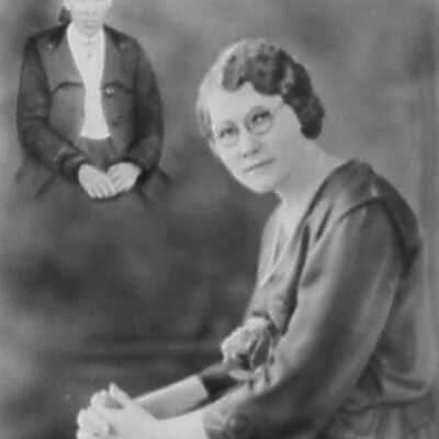 Double Photo of Man and Woman with Spectacles