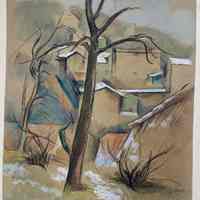 Unknown (Trees and Houses after Cezanne)