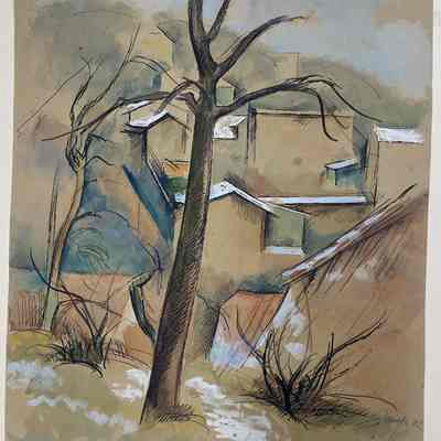 Unknown (Trees and Houses after Cezanne)