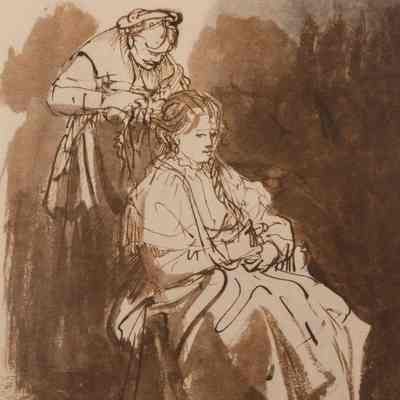 Saskia bei der Toilette (Saskia at her Toilette) from the Albertina Facsimile