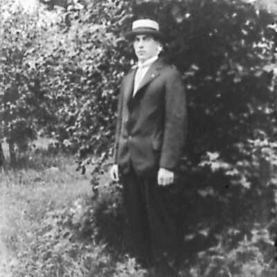 Man Wearing Straw Hat