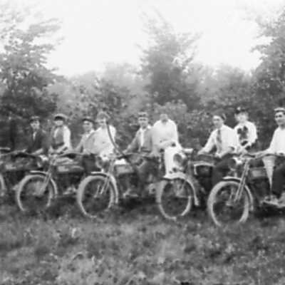 Group of Men and Women on Motorcycles