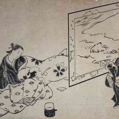 Maid Bringing Rice Cakes
