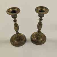 Pair of brass candle sticks