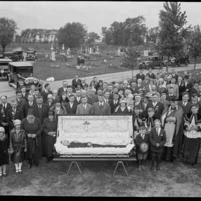 Mourning Photo at Cemetary