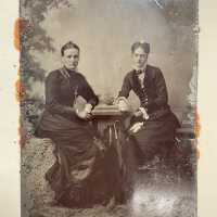 Portrait of two seated ladies