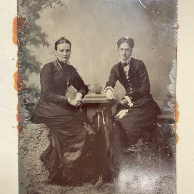Portrait of two seated ladies
