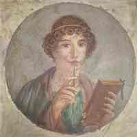Sappho Fresco (Pompeii) Print Reproduction