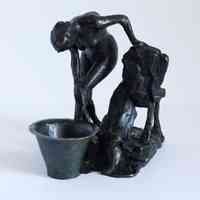 Femme Se Lavant la Jambe Gauche (Woman Washing Her Left Leg