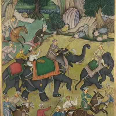 Hunt Scene (Procession with Elephants)