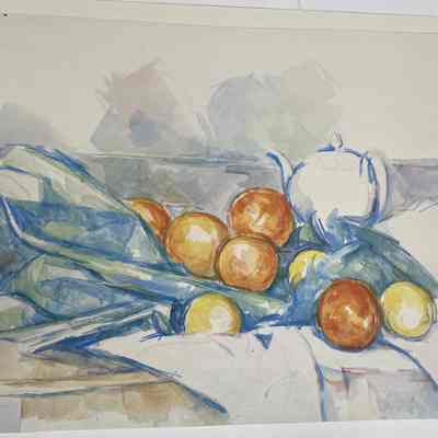 Théière et oranges (La Nappe)