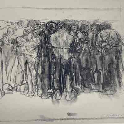 Die Gefangenen (The Prisoners) Preparatory Sketch Reproduction