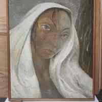 Woman in White in the Rain