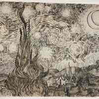 Facsimile of The Starry Night Study