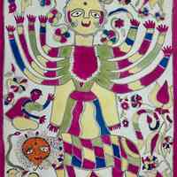 The Goddess Durga Astride Her Lion