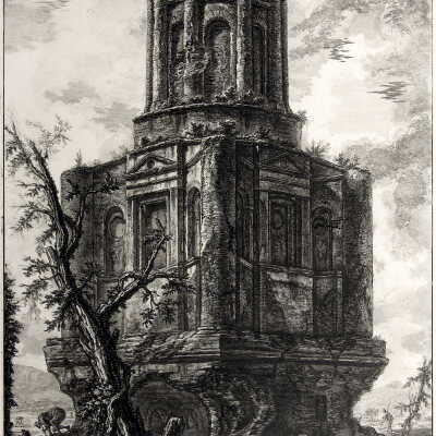 Avanzi di un antico Sepolcro oggi detto la Conocchia (Remains of an Ancient Tomb called La Conocchia) from Vedute di Rome (Views of Rome)