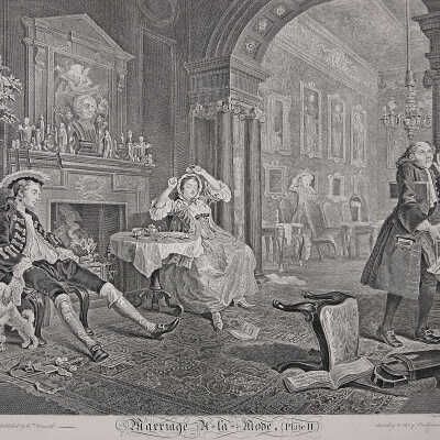 The Tête à Tête from Marriage a la Mode, Plate II