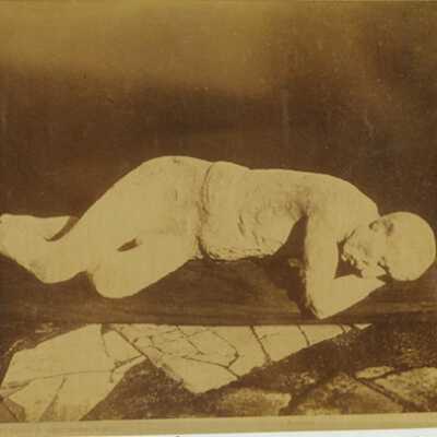 POMPEI Forma di corpo umano in (goteo ?)