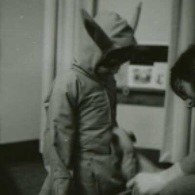 Jane and Jeremy in Kangaroo costumes