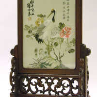 Stork flys back to the pavilion of peony, The