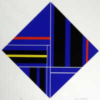Blue Diamond from Portfolio of Four Silkscreens