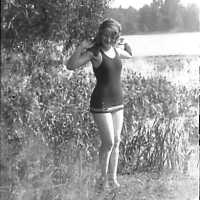 Blanche C. Osterlund in bathing suit
