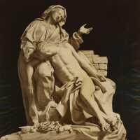 1380 Roma - Basilica di S. Giovanni in Laterano - La Pieta (lavoro di A. Montauti scolari di Bernini)