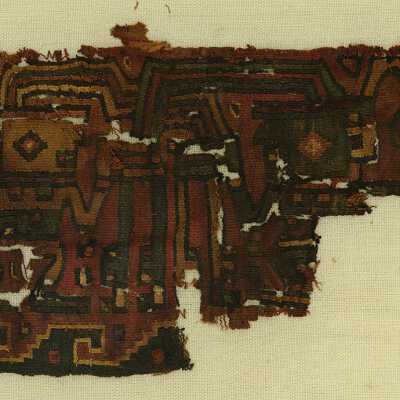 Woven fragment with warriors